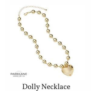Park Lane Gold Beaded Heart Dolly Necklace